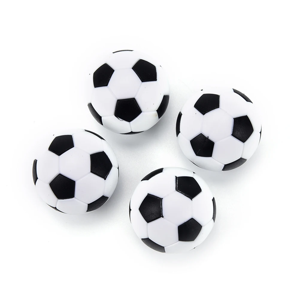 

Черно-белый высококачественный полимерный Настольный футбольный Настольный мяч 4 шт., Детские стопы, штанги, подарки
