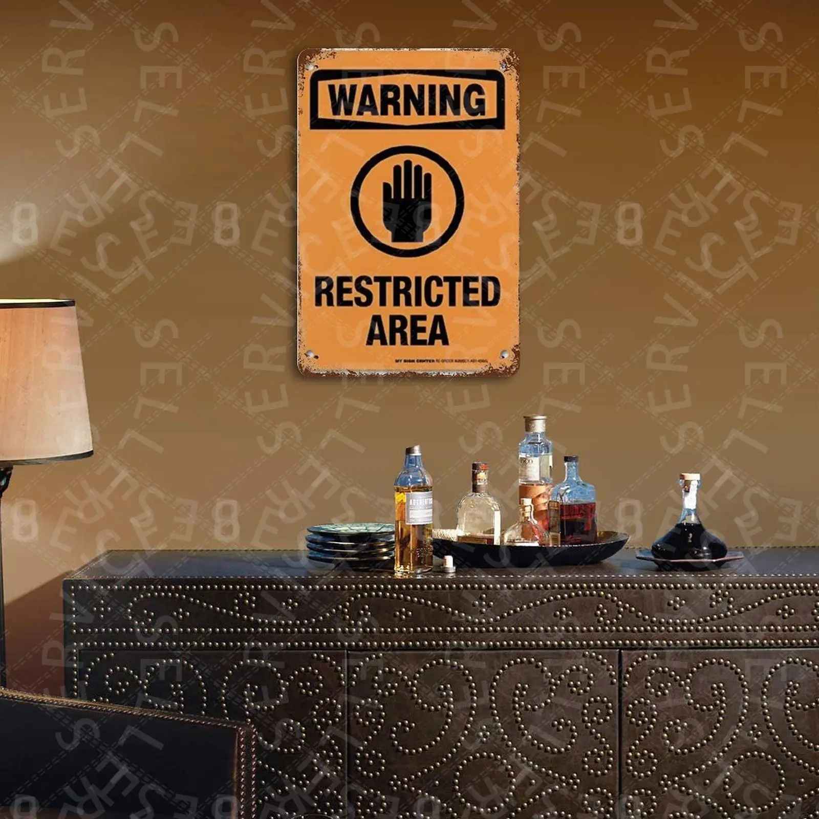 

Warning Restricted Area Tin Signs Retro Plaque Home Decor Wall Sticker Iron Art Poster Plates 20x30cm