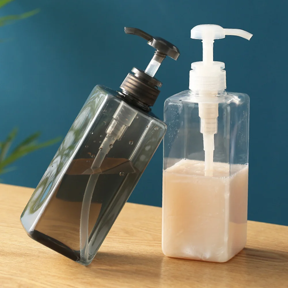 

2 in 1 set Soap Dispenser 600ml Hand Sanitizer Shower Gel Shampoo Bottle Bathroom Plastic Lotion Refill Empty Storage Bottles