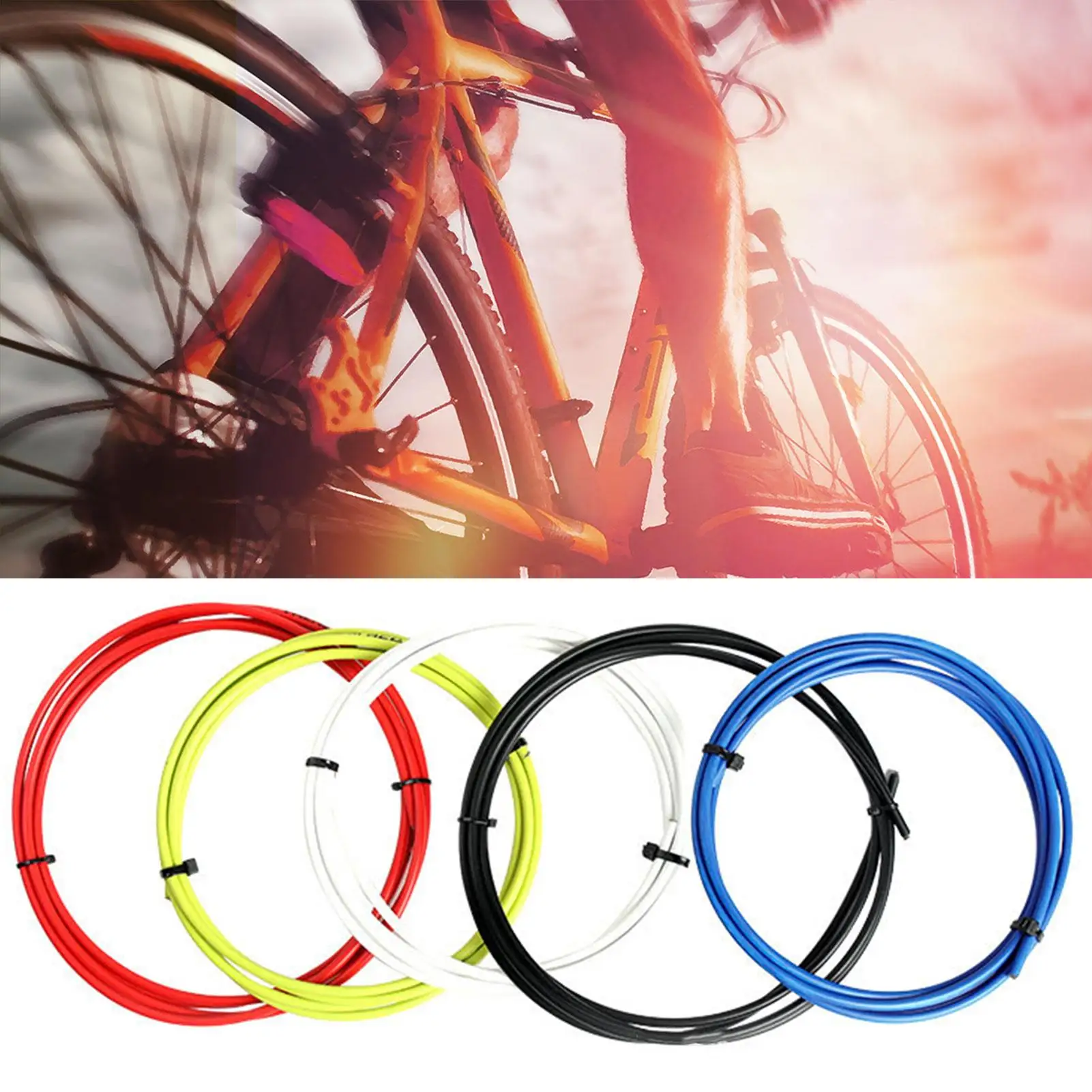 

Universal Bicycle Brake Shift Cable Set for MTB Mountain Road Folding Children Bike High Carbon Steel Cycling Repair Accessory