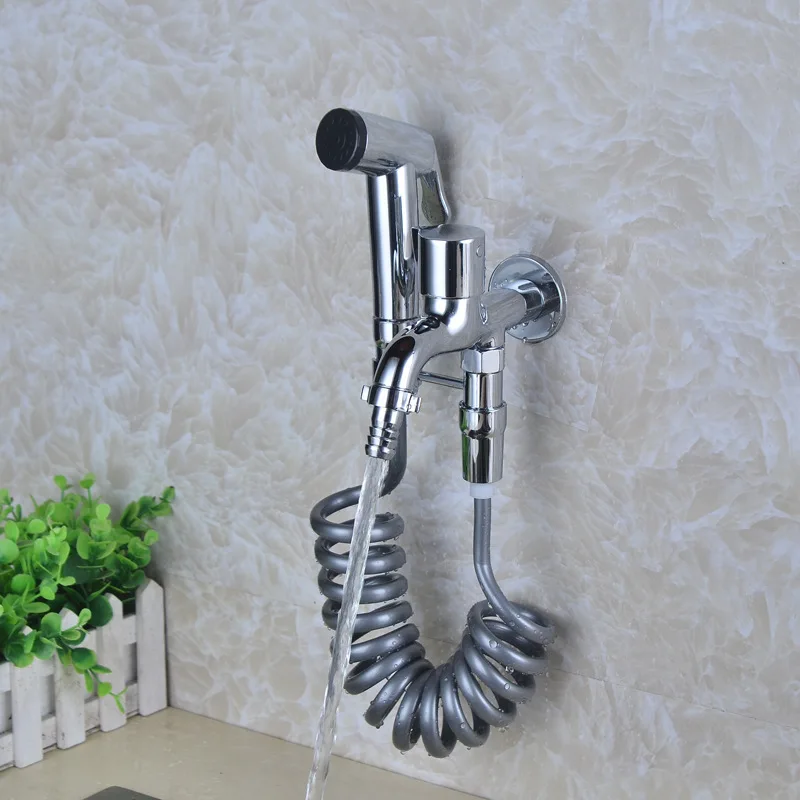 Медный угловой клапан многофункциональный туалет пистолет распылитель Женский