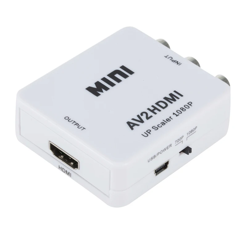 Мини адаптер AV2HDMI AV RCA HDMI Full HD 1080P 60 Гц| |