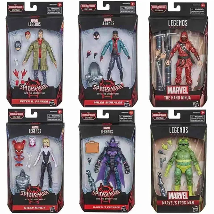 

15cm Hasbro Marvel Legends Anime Figures Spider Man Parallel Universe Miles Morales Prowler Stilt Manaction Figure Model Toys