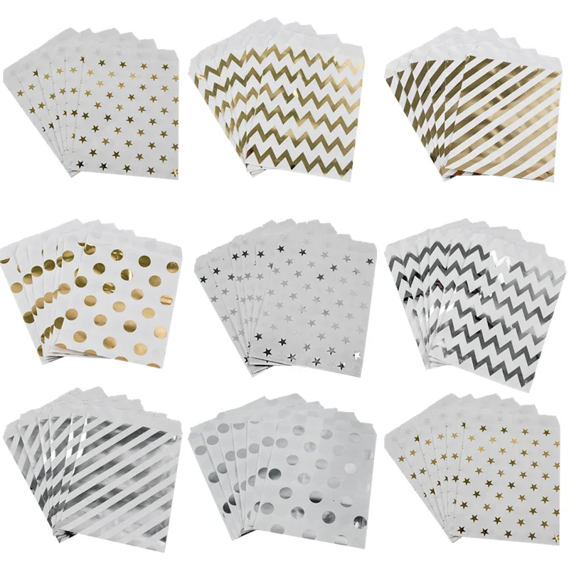 25 шт. бумажные подарочные пакеты в горошек | Дом и сад