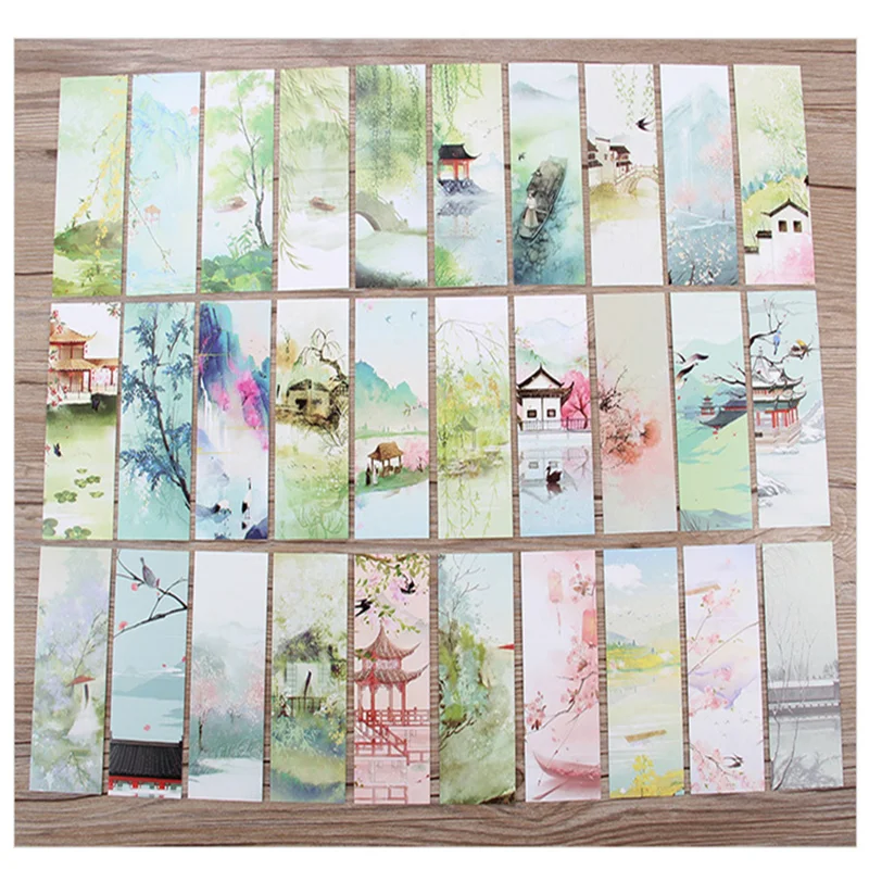 

30 pcs/lot Creative Paper Bookmark Stationery Bookmarks Book Holder Message Card Promotional Gift Stationery