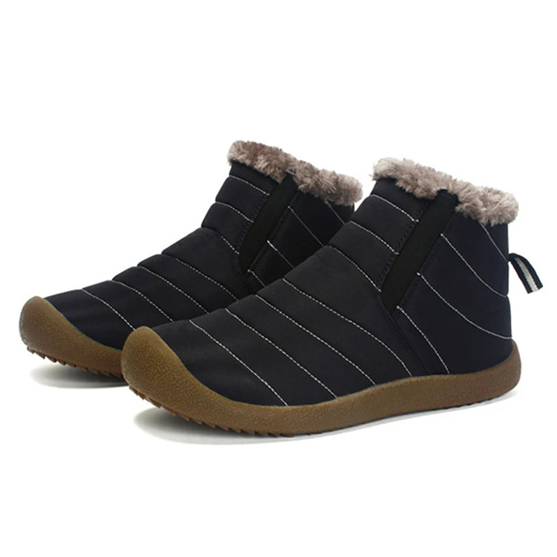 Теплые зимние ботинки нескользящие кроссовки с плюшевой подкладкой для мужчин