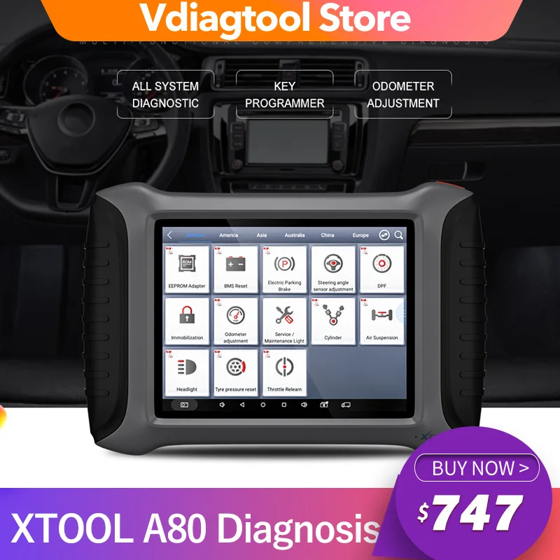 Инструмент для ремонта автомобилей XTOOL A80 программируемый одометр коррекция