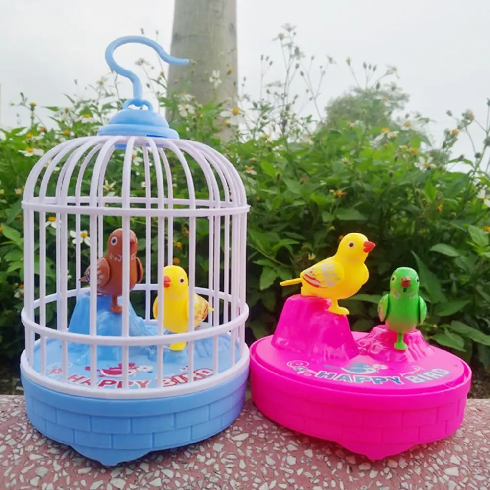 

Mini Bird Cage Toy Voice Control Electronic Toys For Children Singing Kids Simulation Funny Toy Bird Toys Induction Novelty X1W3