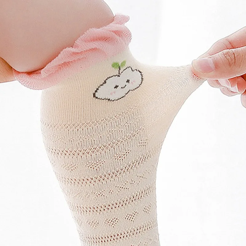 

Summer Baby Thin Socks Baby Anti-Mosquito Cartoon Knee Length Socks Ice Silk Socks Loose infant Boy And Girl Socks