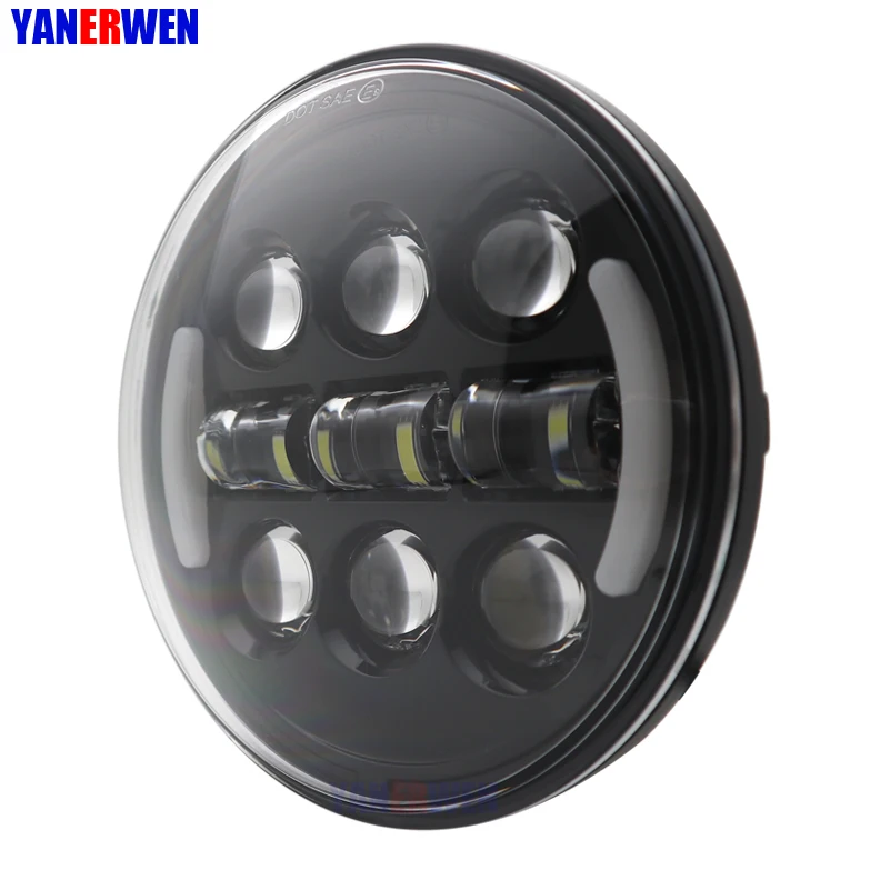 2 X 5.75 inch Iron 883 Dyna Headlamp 5.75&quot LED Headlights DRL for Triumph Rocket iii 3 Speed Tripl &amp Street Triple 5 3/4&quot Lamp |