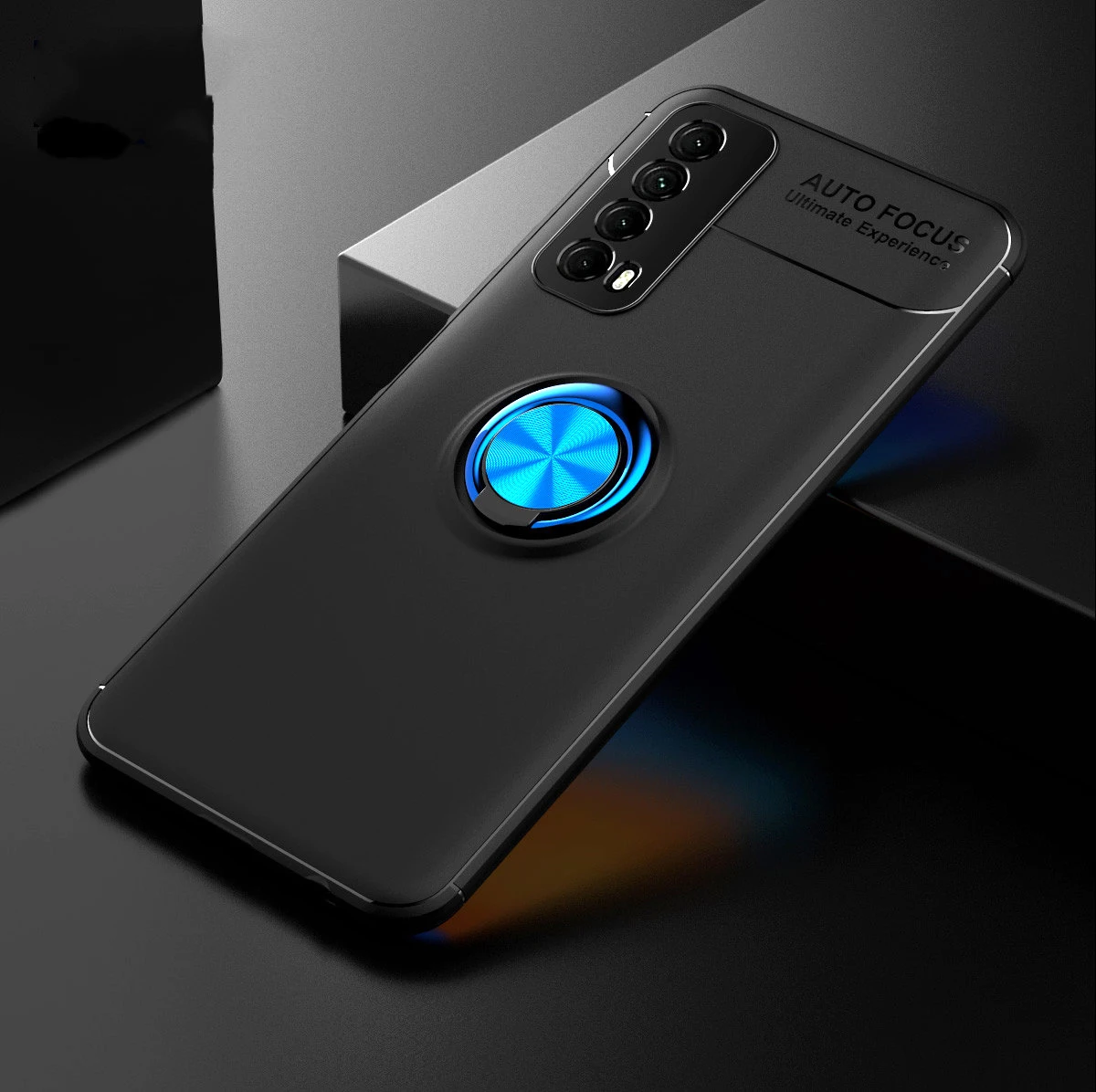 

For Huawei P Smart 2021 Case Magnetic Ring Holder Soft Silicone Back Cover for P Smart 2021 Phone Case Anti-fall Capa FunDA