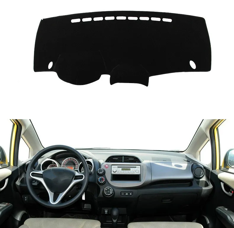 Для Honda Fit Jazz 2009 2013 крышка приборной панели коврик панель dashmat солнцезащитный