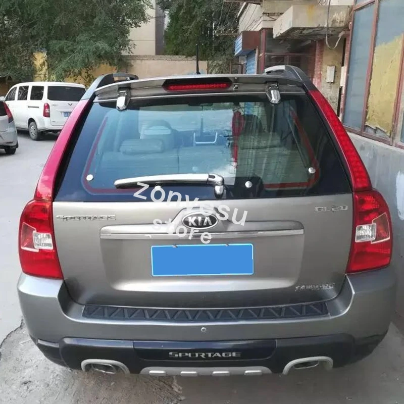 Подходит для KIA Sportage 2007 2015 спойлер из АБС пластика углеродного волокна вид сзади