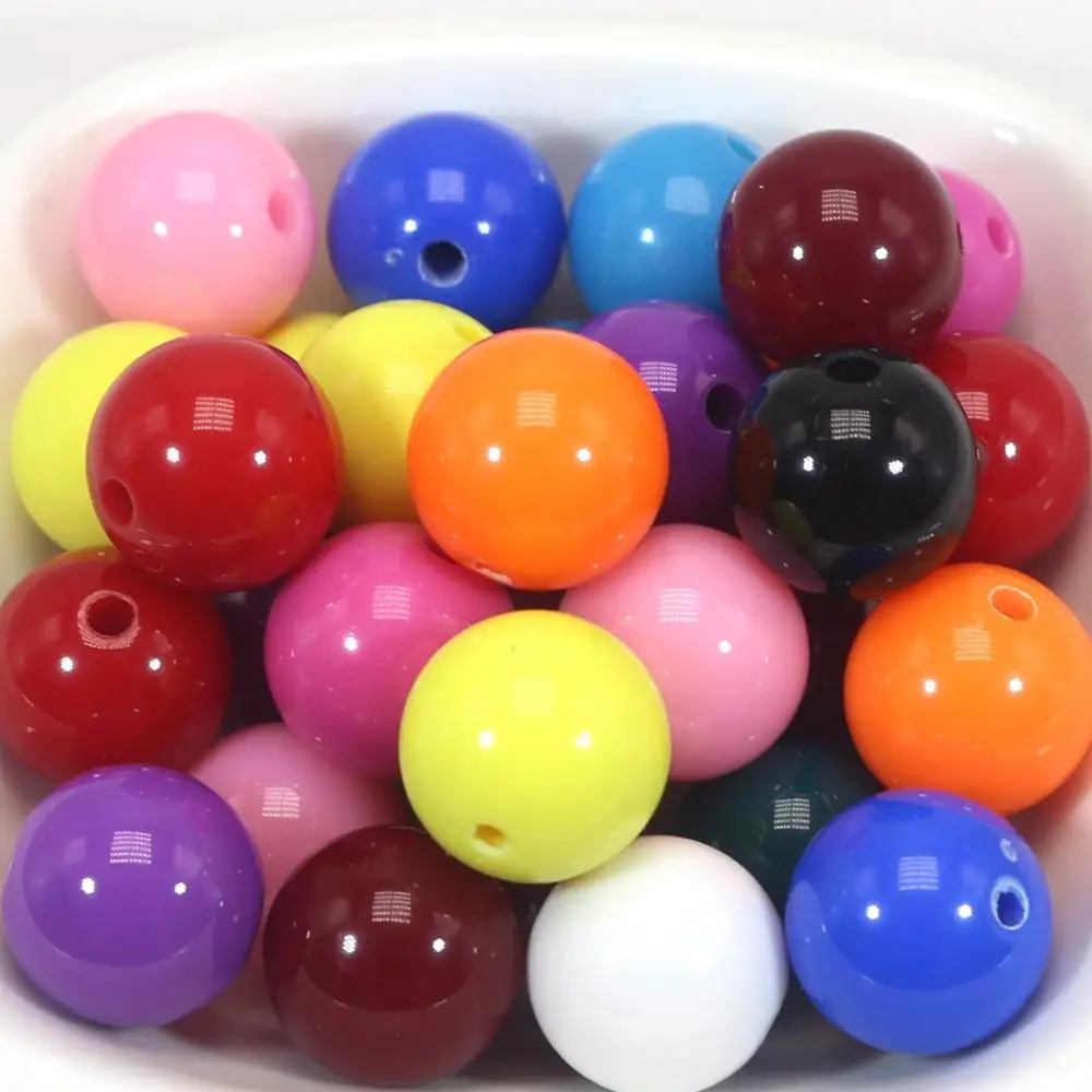 50 разноцветных акриловых круглых бусин из пузырчатой резинки 14 мм (0 55 дюйма)
