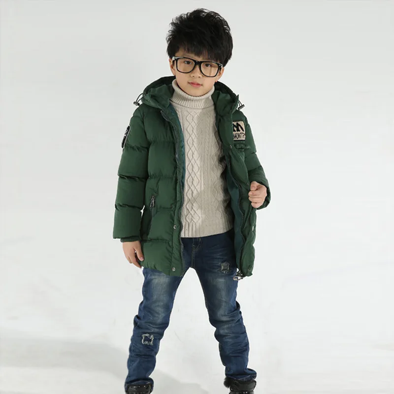 Детские пальто для мальчиков детская пуховая куртка зимняя теплая верхняя