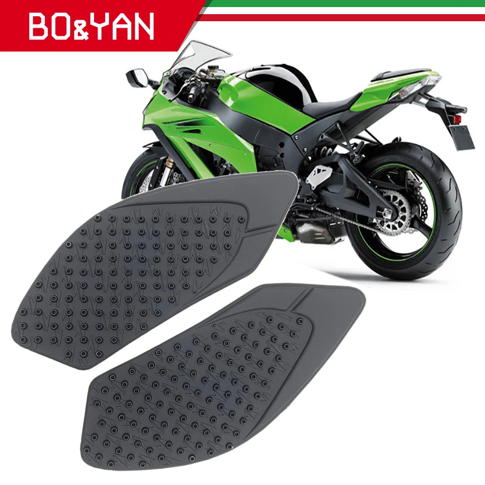 

For Kawasaki ZX10R ZX-10R ZX 10R 2008 2009 2010 Motorcycle 3M Side Decal Anti slip Tank Pad Sticker Protect