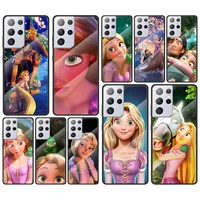 rapunzel disney movie for samsung galaxy s21 ultra plus a72 a52 4g 5g m51 m31 m21 luxury tempered glass phone case cover