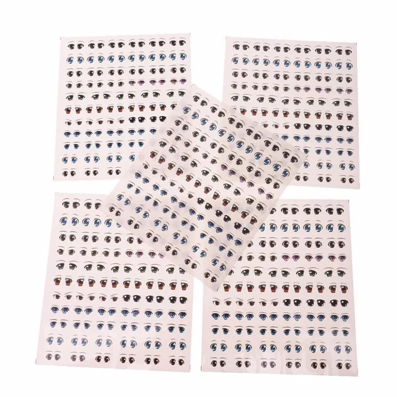 Водяные наклейки YanYuChen глаза 1 шт. игрушки Симпатичные Мультяшные куклы кукольные