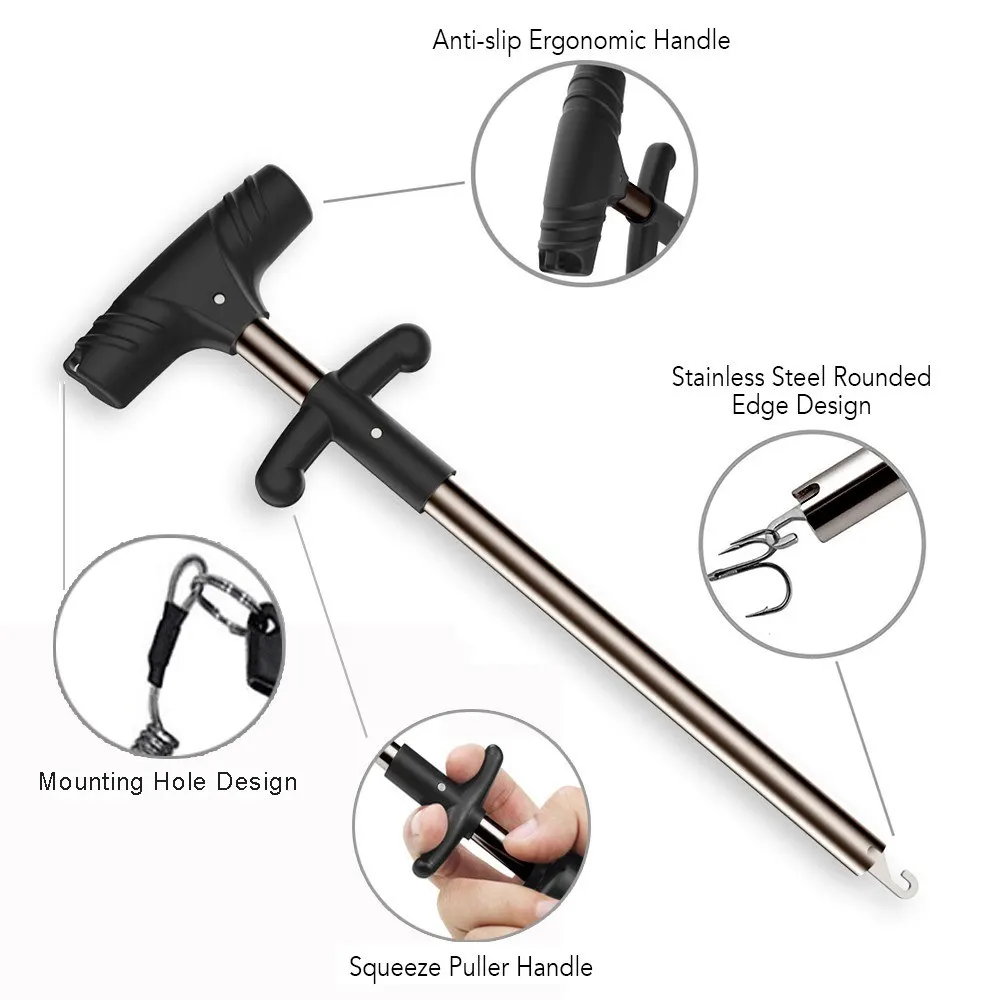 

Aluminum Alloy Fishing Hook Remover Extractor with Stainless Steel Fish
