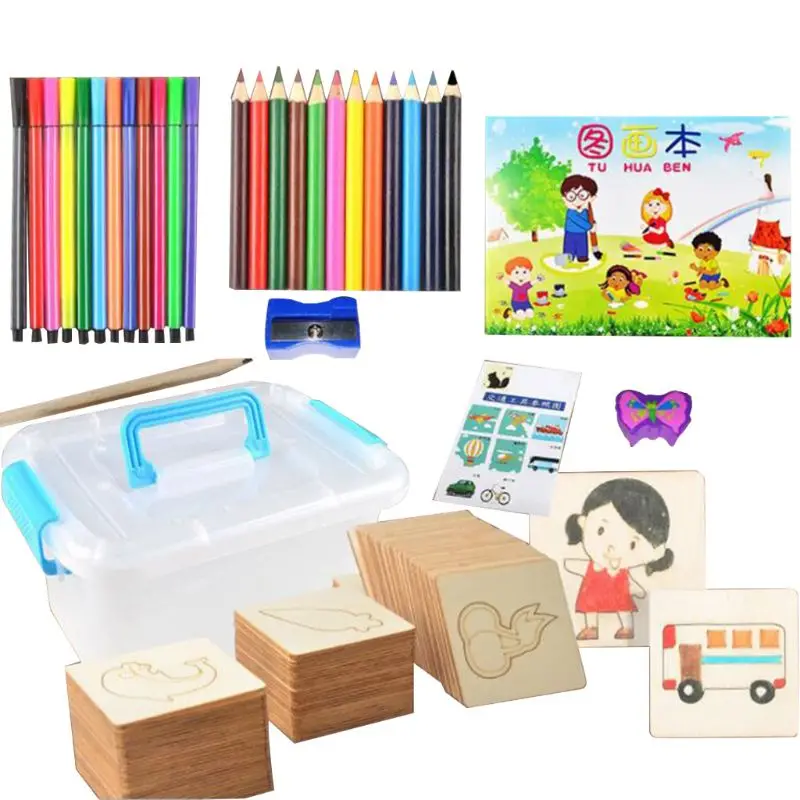 145 шт./компл. шаблон для рисования Детские граффити цветные Обучающие инструменты