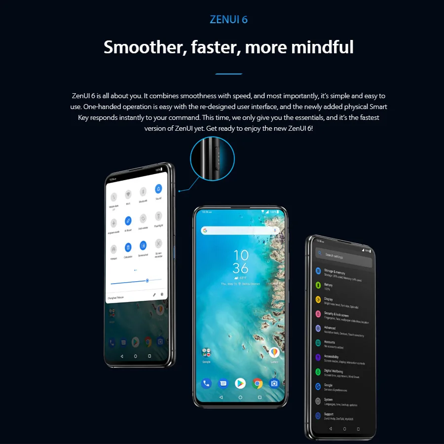 Asus Zenfone 6 ZS630KL мобильный телефон 4 дюйма 8 ГБ ОЗУ 256 Гб ПЗУ Snapdragon855 Octacore 5000 мАч NFC Android 9