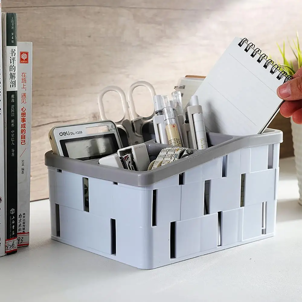 4 сетки пластиковый Настольный ящик для хранения мусора офисная канцелярская