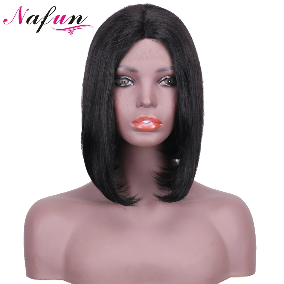 Перуанские короткие парики боб прямые на сетке T-Part из человеческих волос Remy для