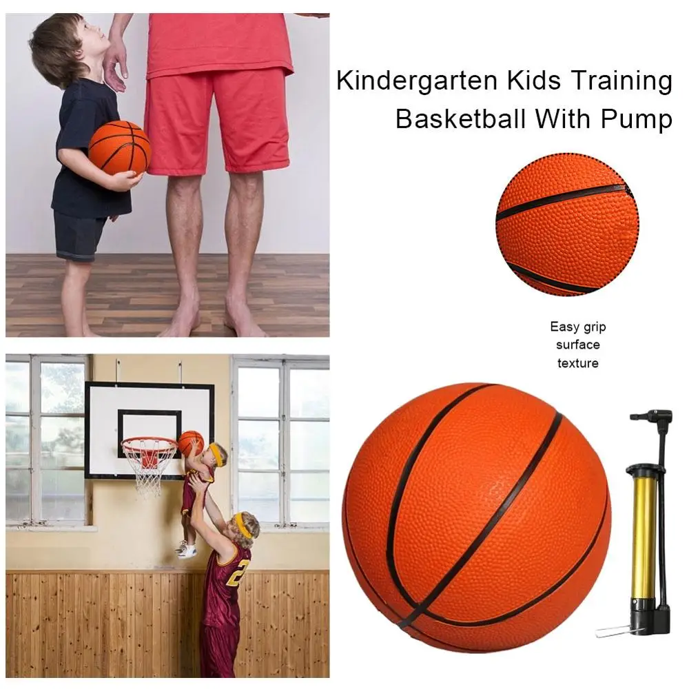

13cm Rubber Basketball Training Ball Men Parent-Child Toy Children Training Anti-slipTraining Equipment Accessories With Pump