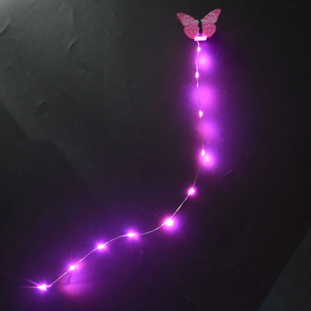 DIY подсветка для волос струнная светодиодный юбка пачка светящаяся повязка на