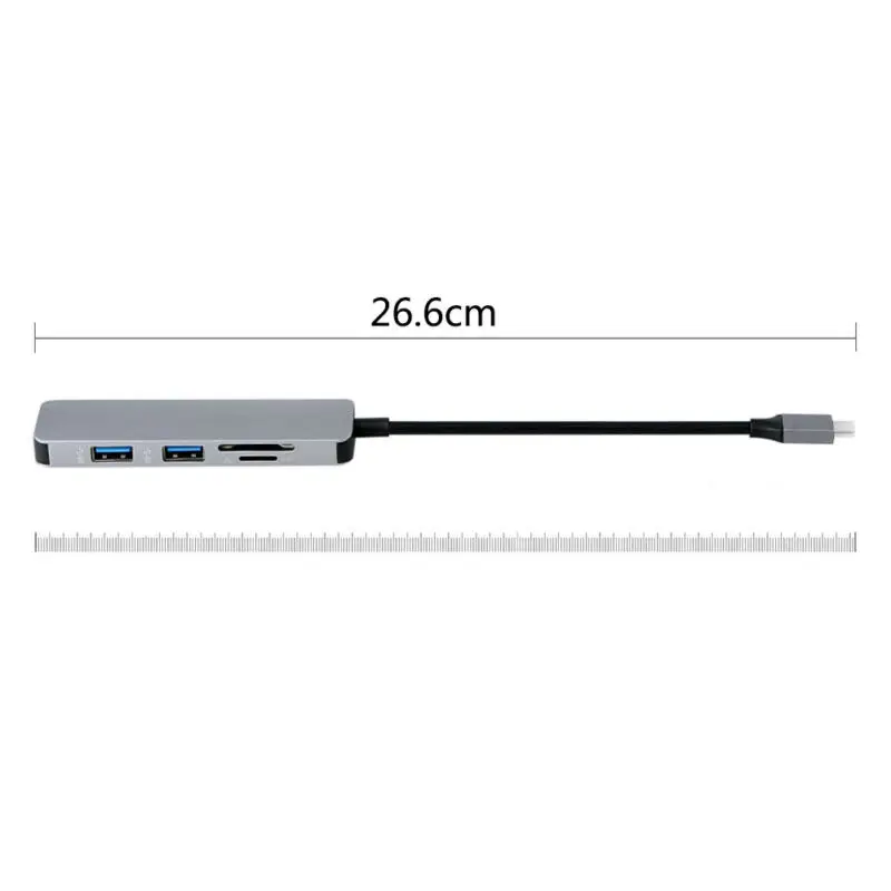 5 в 1 Тип C USB-C к HDMI USB 3 0 концентратор адаптер TF кардридер конвертер зарядное