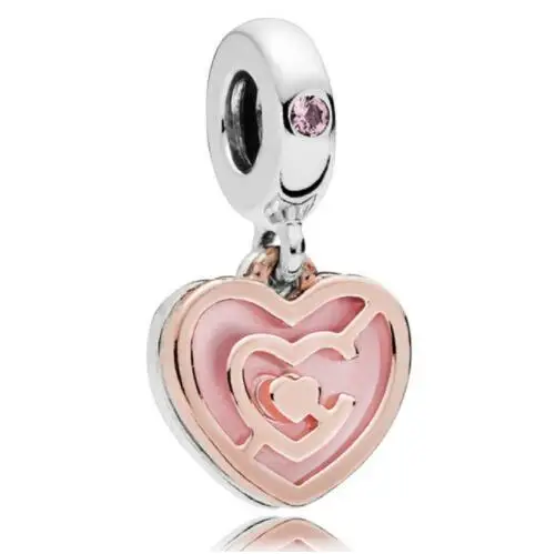 

Подвеска из серебра 925 пробы, с эмалью, розового цвета