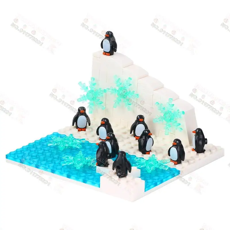 Конструктор игрушечный ледник Пингвины серия MOC | Игрушки и хобби
