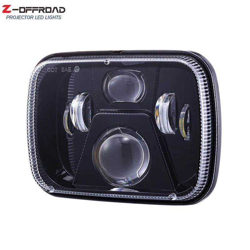 2шт фары 5х7 светодиодный H4 Plug &amp Play проектор с Hi/Lo луч освещения для Jeep Cherokee XJ Comanche