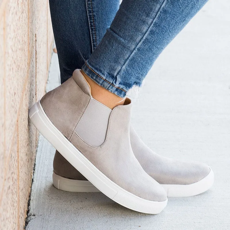 Популярные осенние женские ботинки Повседневная парусиновая обувь кроссовки на