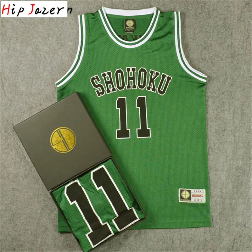 

14Hisashi Basketball Slam HipJazer Jersey Sport Wear 11# Kaede Mitsui Basketball hiphop Cosplay Shohoku jerseys Rukawa Shohoku 1
