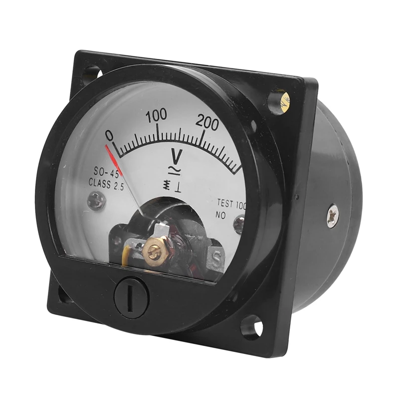 2X AC 0-300V Round Analog Dial Panel Meter Voltmeter Gauge Black | Инструменты