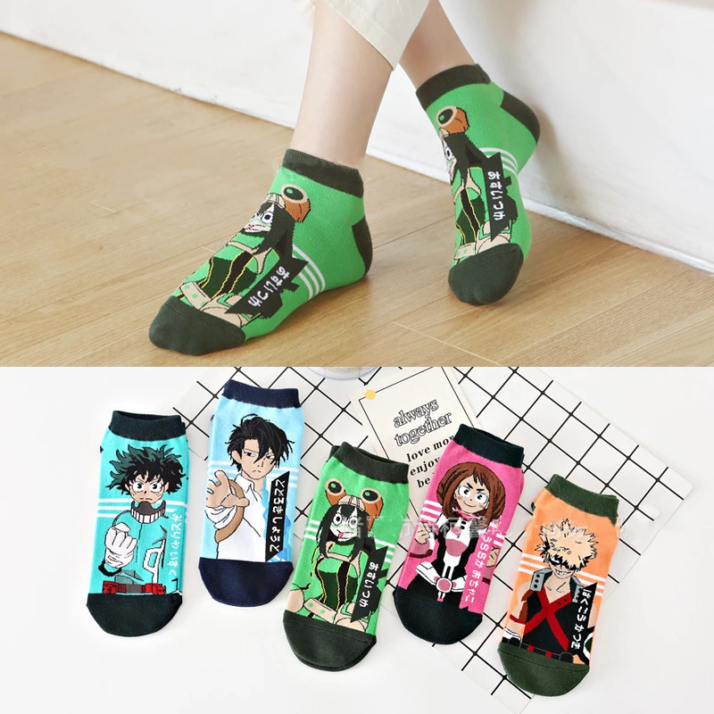 Носки моя геройская Академия Izuku мидория короткие носки косплей реквизит из