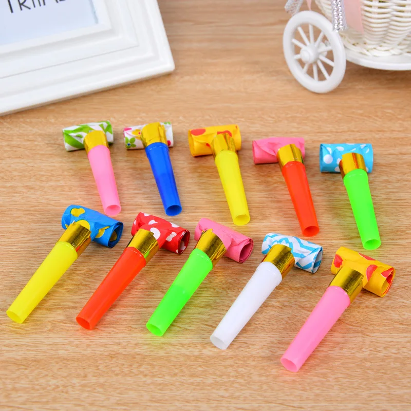 

10Pcs/Lot Children's Birthday Party Noise Makers Dots Blowouts Festival Funny Prop Pinata Kids Party Favors Gift Horn Whistle