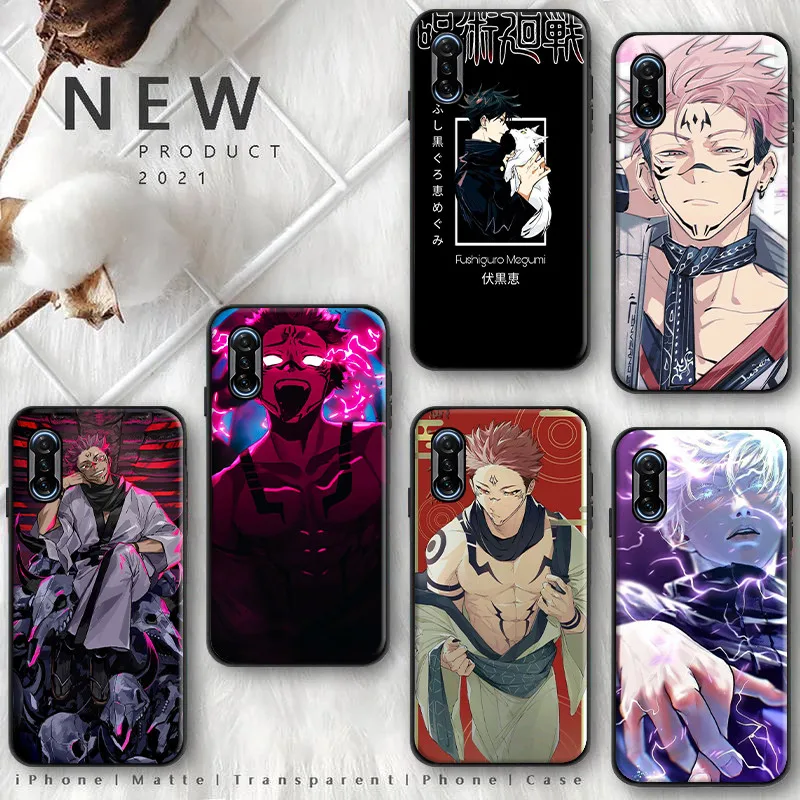 

Hot Jujutsu Kaisen Anime Phone Case For iPhone 6 6S Plus Gojo Satoru Itadori Funda Coque Cacasa Cases Soft Two-sided Su Nuo