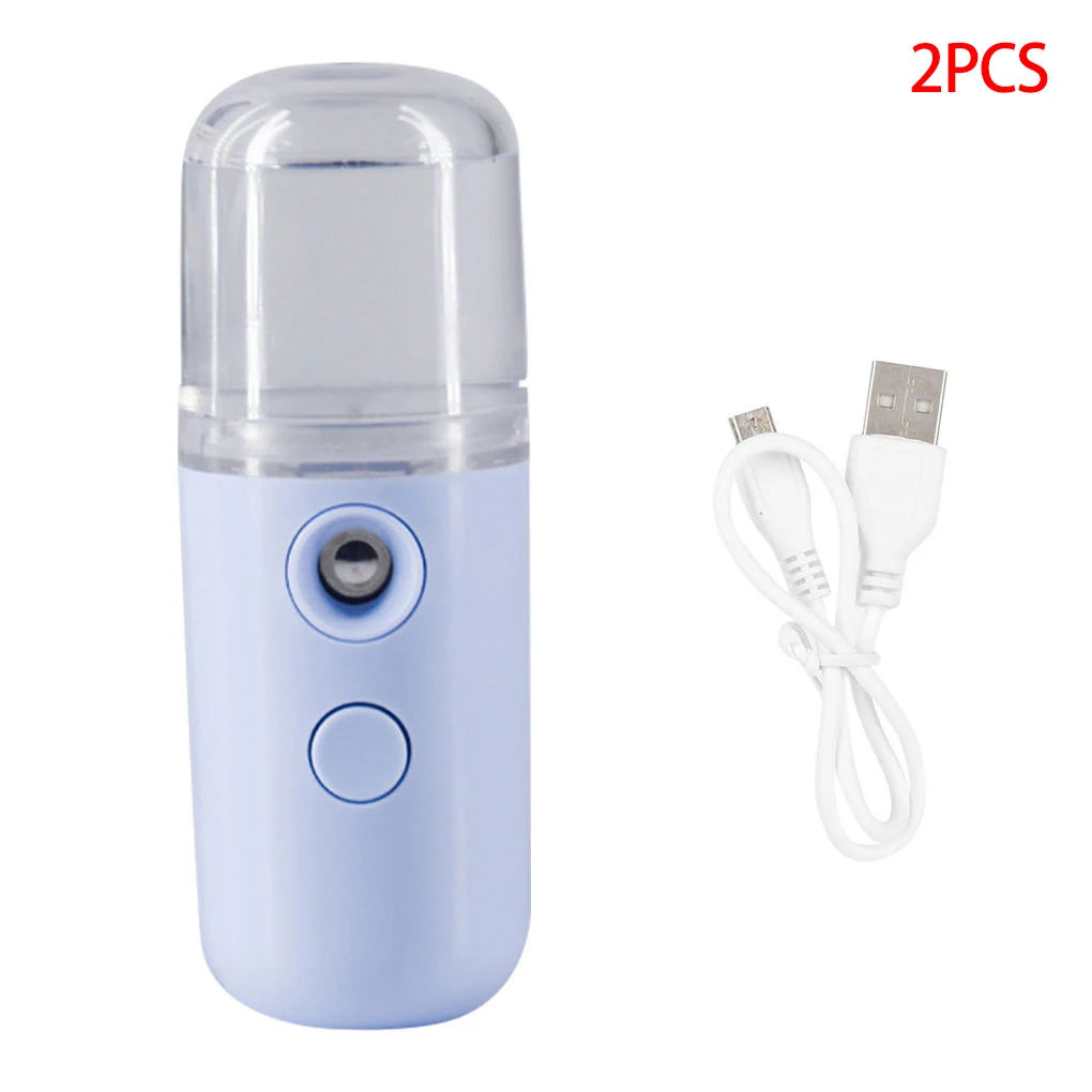 2 Pieces Face Sprayer 30ml Skin Water Mist Atomizer Facial Moisturizing Portable Light Blue | Бытовая техника
