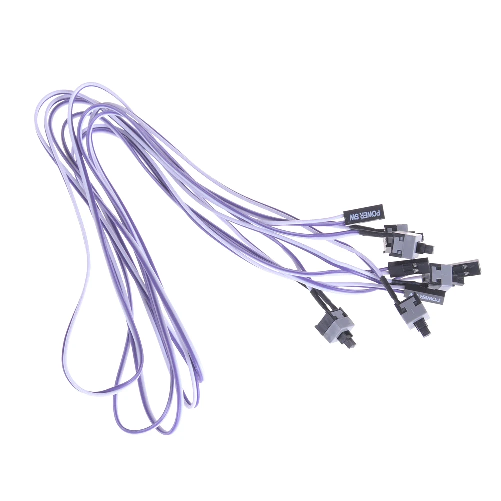 5 шт. кнопочный переключатель компьютерная материнская плата силовой кабель