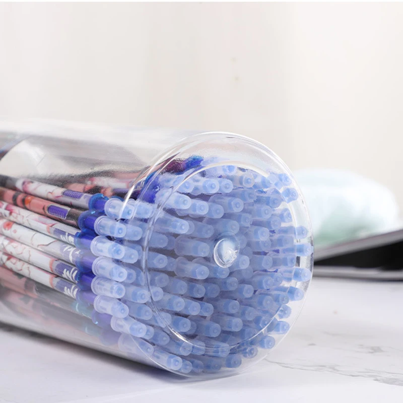 

100PCS Anime Demon Slayer Pattern Gel Pen Refill Rods 0.5mm Blue Black Ink Office School Stationery Writing Tools