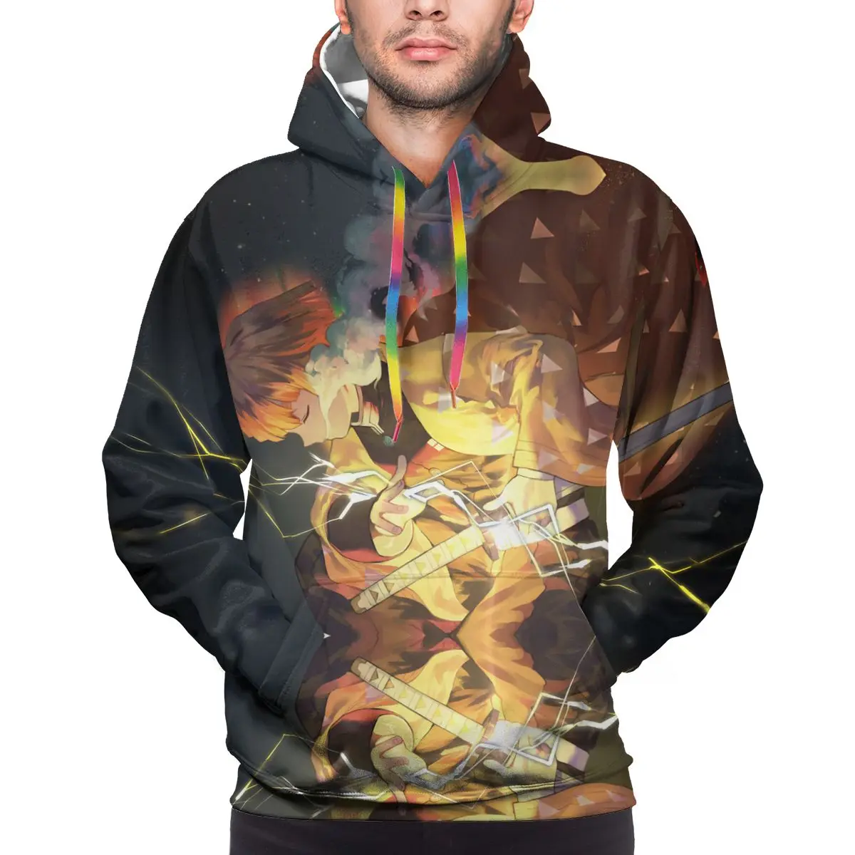 

man Custom Pattern clothes Hoodies Demon Slayer Sportswear Cosplay Pocket For men and women Suitable Unisex Hoodie