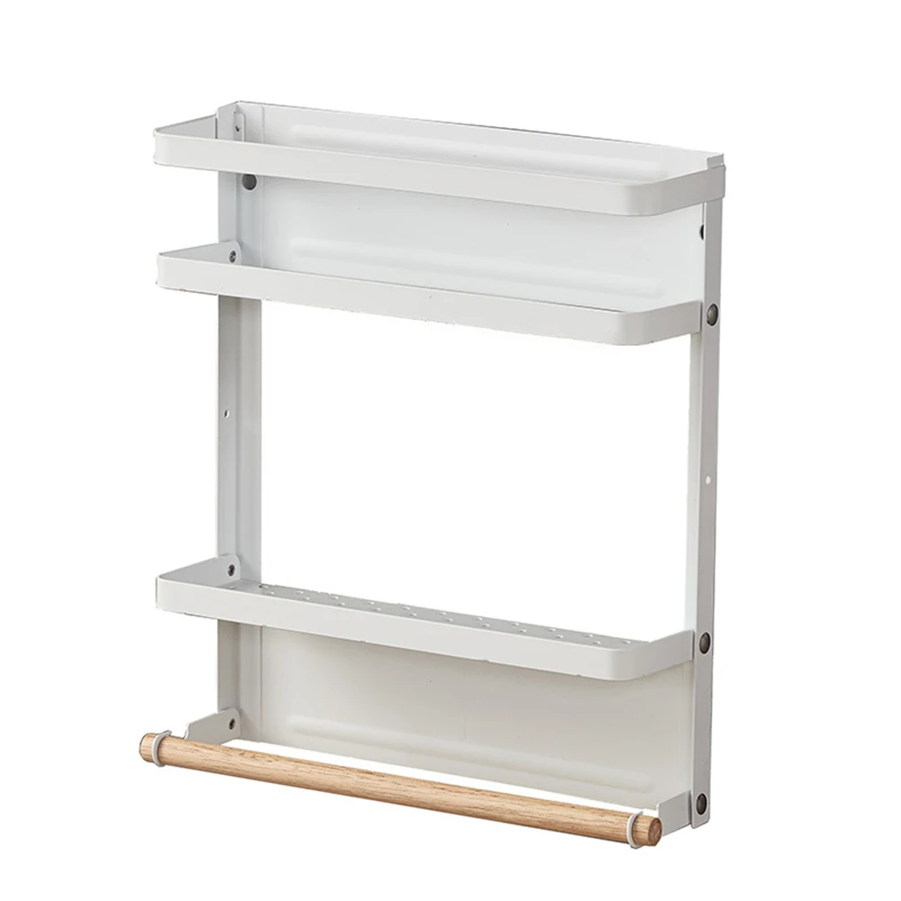 Folding Magnetic Refrigerator Rack Storage Box Paper Towel Rust-Proof Spice Jar Heavy Duty For | Дом и сад