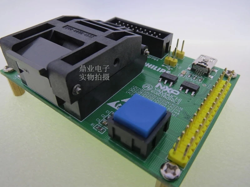 Original NXP IC Test Seat LPC2109 LPC2194 LPC2148 Burning Programm LQFP64 Socket Adapte |