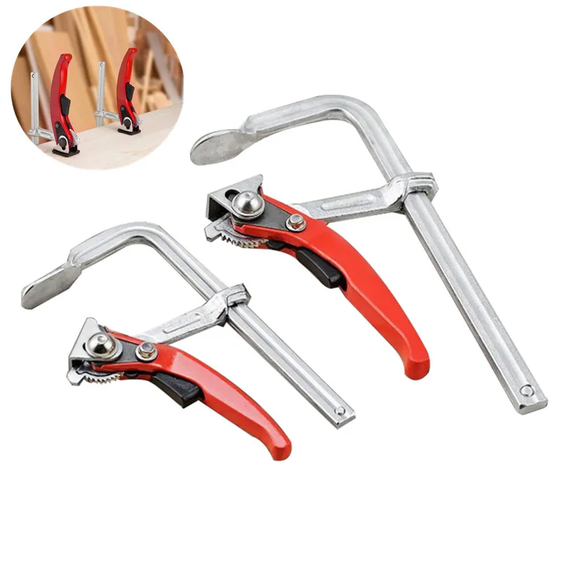

Adjustable Ratchet Fast F Clamp Heavy Duty All-Steel Forged Clamping for Woodworking Clamp Fixed Clamp Machine Tool Fixture
