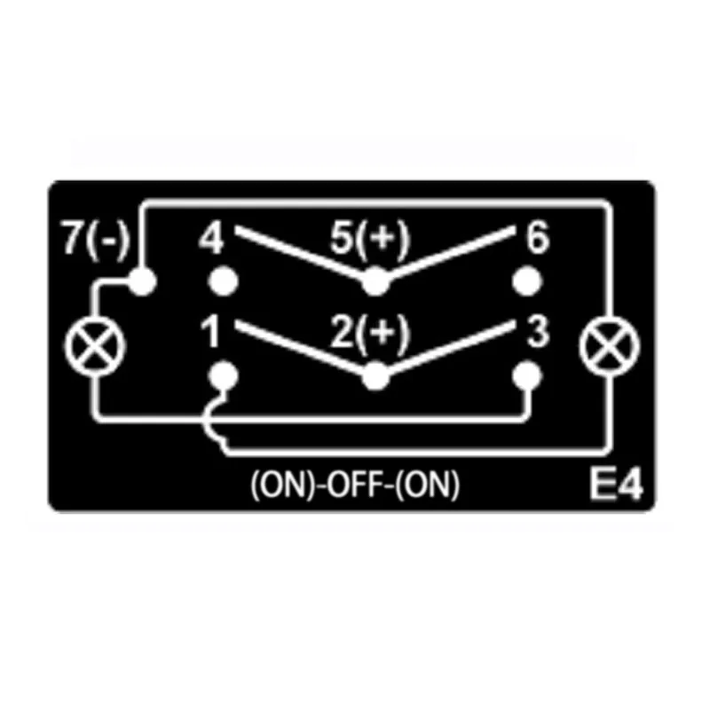 Ночное освещение зеленый светодиод клавишный переключатель 12 В 20A 7pin DPDT