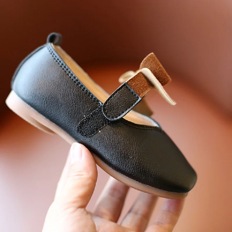 Туфли для девочек новинка модная детская Демисезонная обувь из искусственной