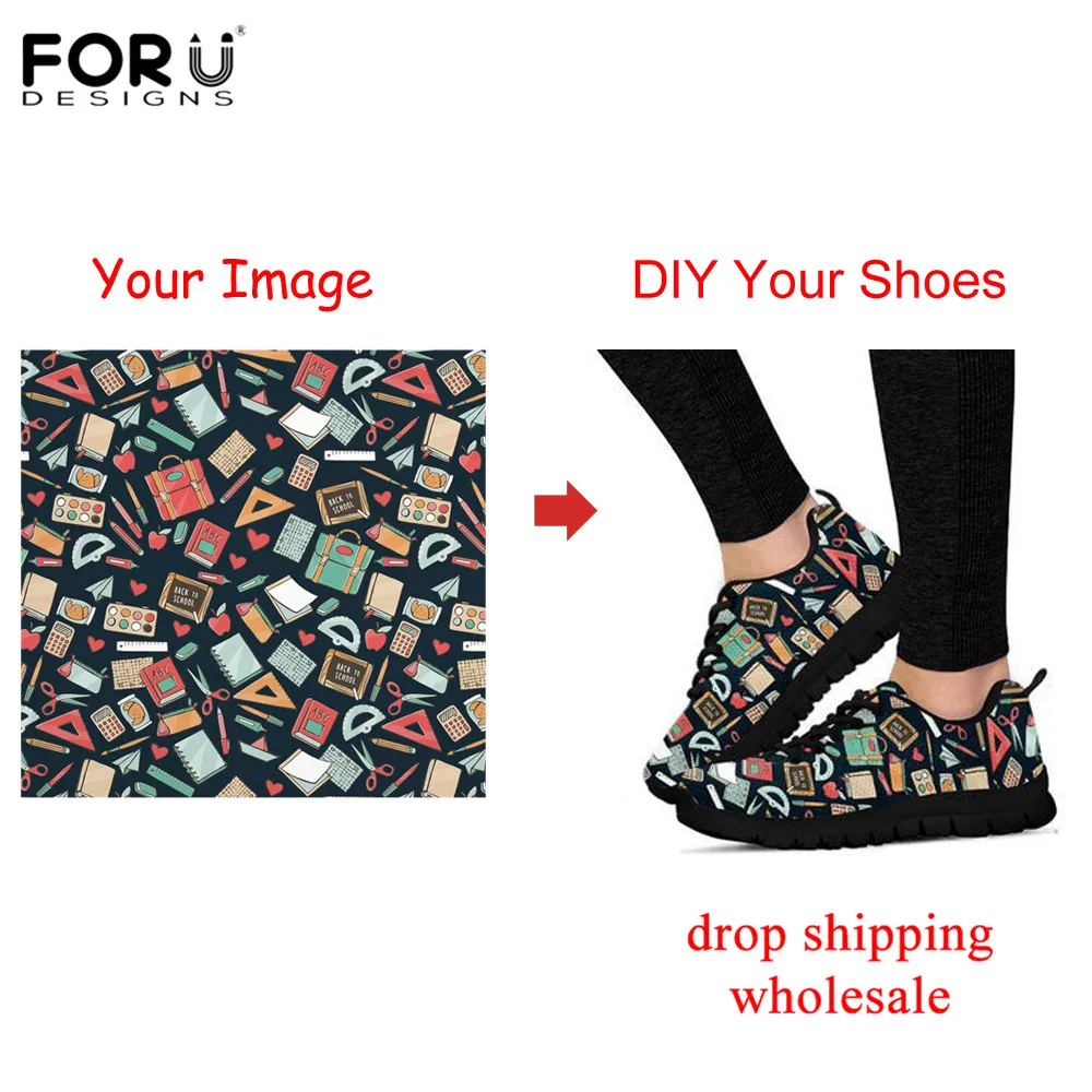 Кеды FORUDESIGNS женские кроссовки с цветочным принтом сетчатые дышащие Zapatos Mujer