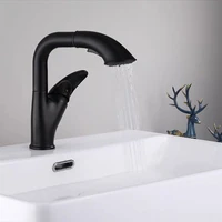 wzly bathroom faucet chromeblack copper lift type pull out bathroom sink basin faucet kitchen sink crane mixer taps torneira